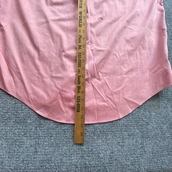 Lands End Shirt Mens 17 35 Pink Supima Cotton No Iron Pinpoint‎ Traditional Fit - Picture 12 of 13